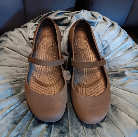 CROCS Alice Work Flat Mary Jane Women's Size 7 Black - Picture 1 of 4